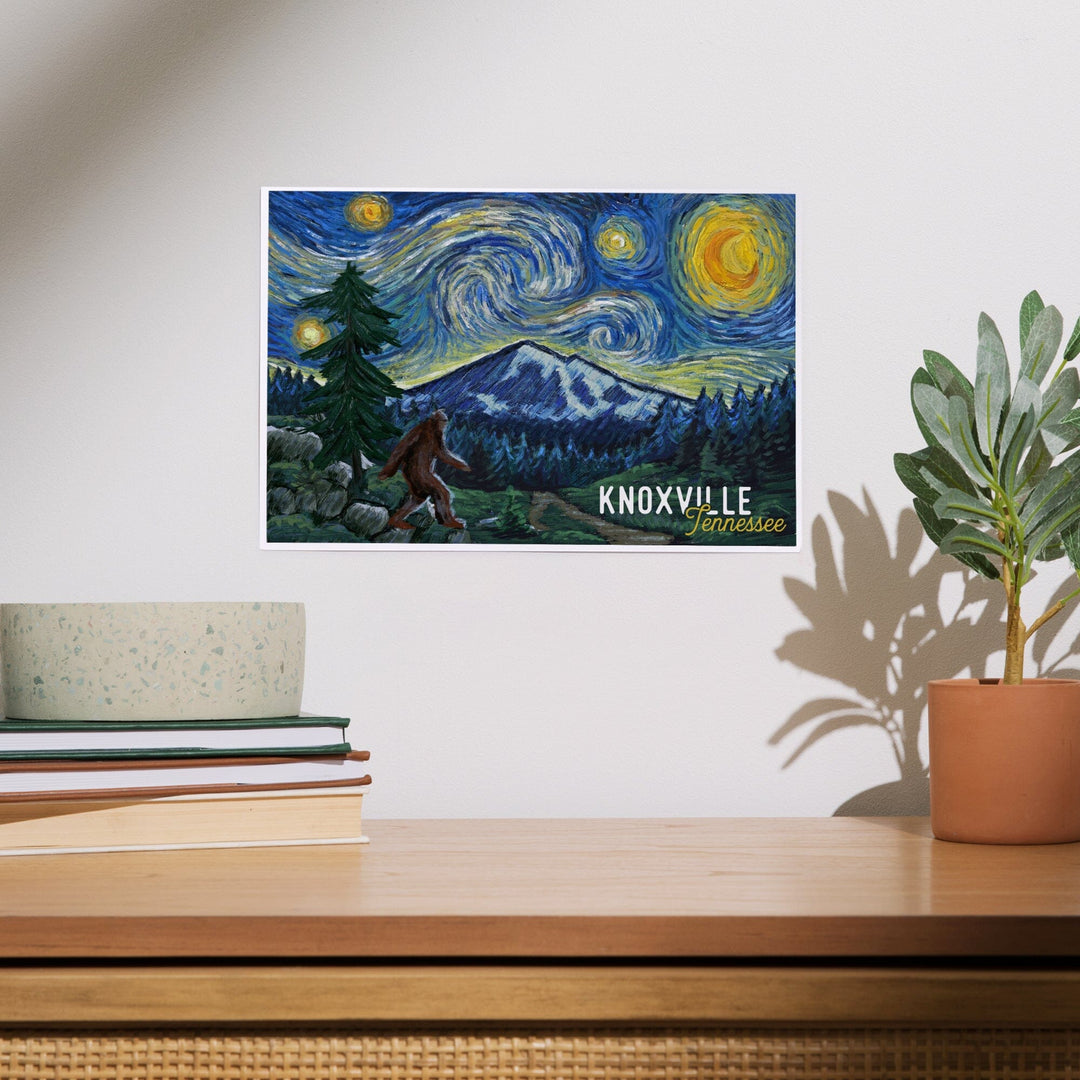 Knoxville, Tennessee, Bigfoot, Starry Night, Art & Giclee Prints - Lantern Press