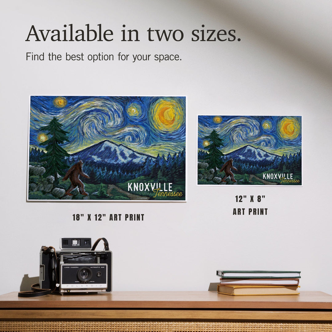 Knoxville, Tennessee, Bigfoot, Starry Night, Art & Giclee Prints - Lantern Press