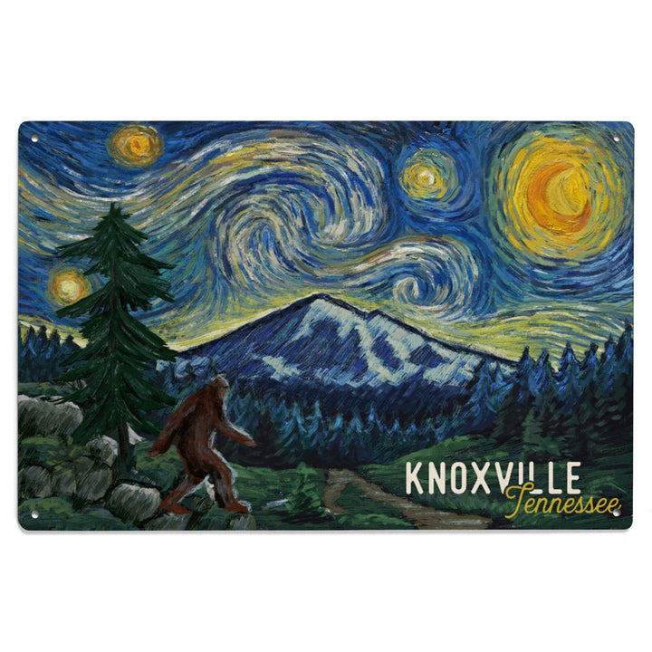 Knoxville, Tennessee, Bigfoot, Starry Night - Lantern Press