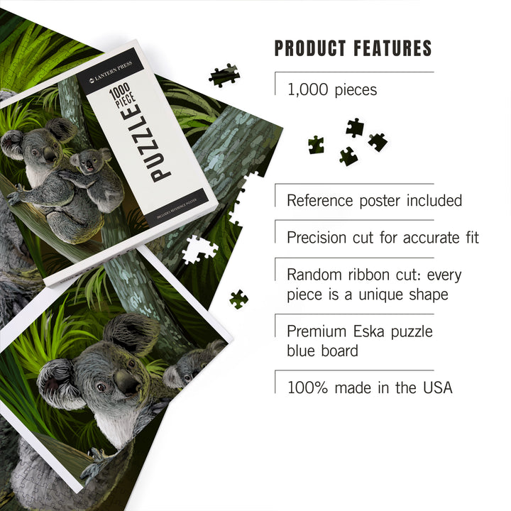 Koala, Jigsaw Puzzle Puzzle Lantern Press 