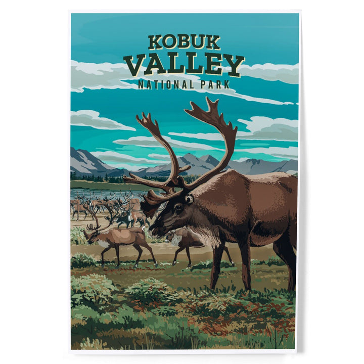 Kobuk Valley National Park, Alaska, Painterly National Park Series, Art & Giclee Prints - Lantern Press