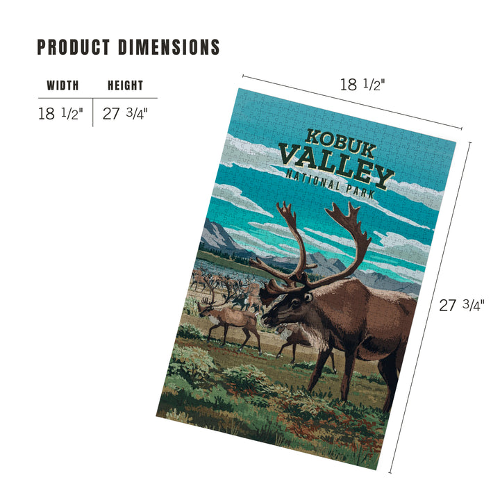 Kobuk Valley National Park, Alaska, Painterly National Park Series, Jigsaw Puzzle Puzzle Lantern Press 