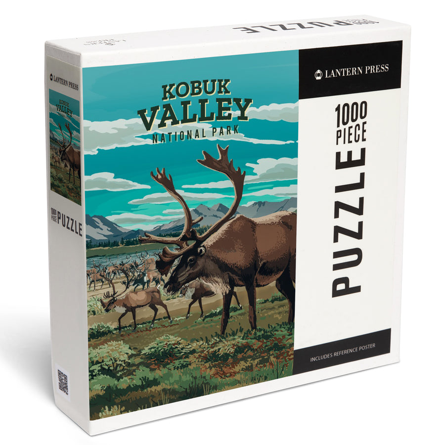 Kobuk Valley National Park, Alaska, Painterly National Park Series, Jigsaw Puzzle Puzzle Lantern Press 