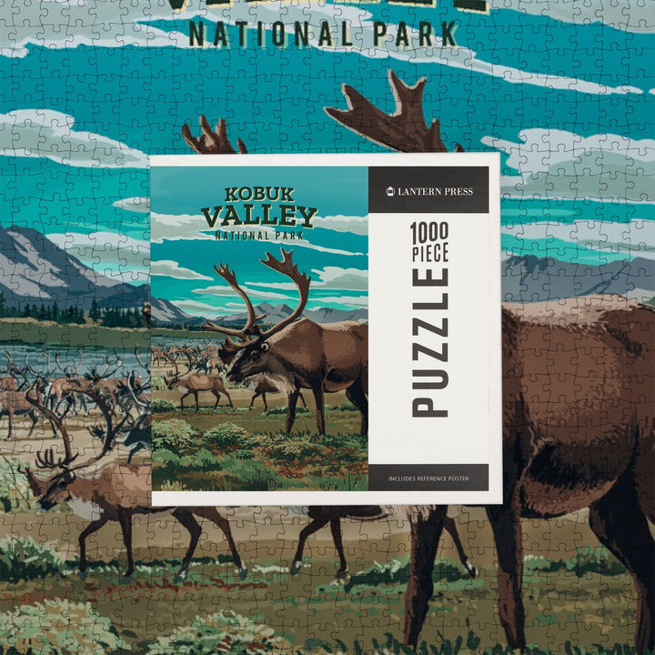 Kobuk Valley National Park, Alaska, Painterly National Park Series, Jigsaw Puzzle Puzzle Lantern Press 