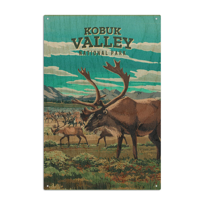 Kobuk Valley National Park, Alaska, Painterly National Park Series, Wood Signs and Postcards - Lantern Press