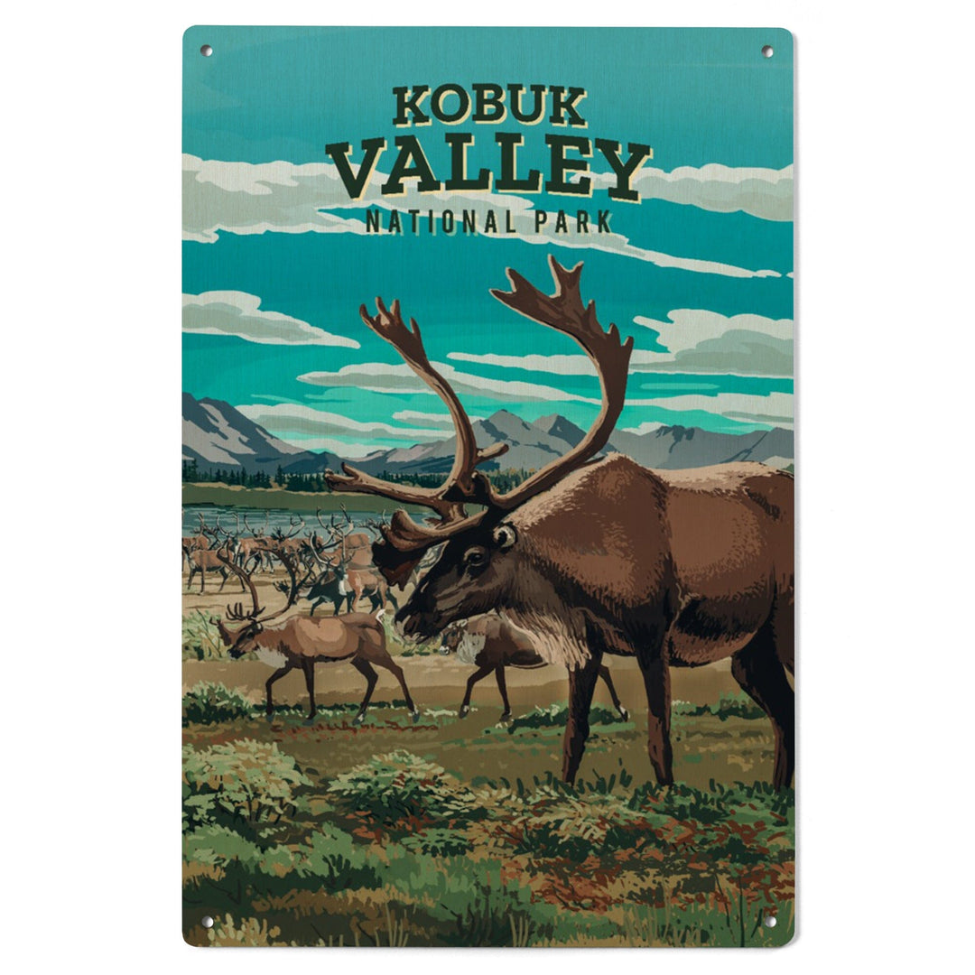 Kobuk Valley National Park, Alaska, Painterly National Park Series, Wood Signs and Postcards - Lantern Press