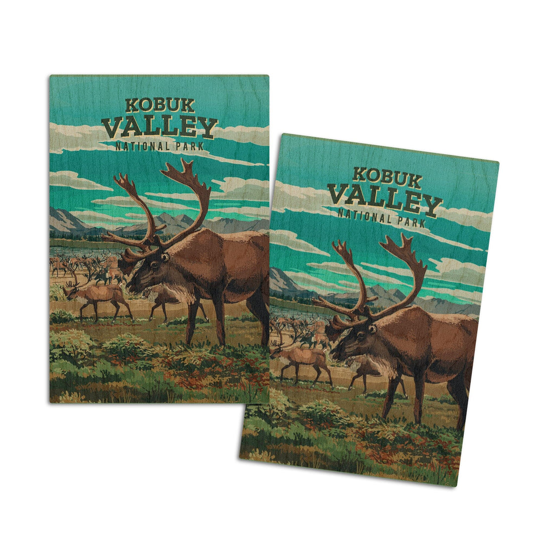 Kobuk Valley National Park, Alaska, Painterly National Park Series, Wood Signs and Postcards - Lantern Press