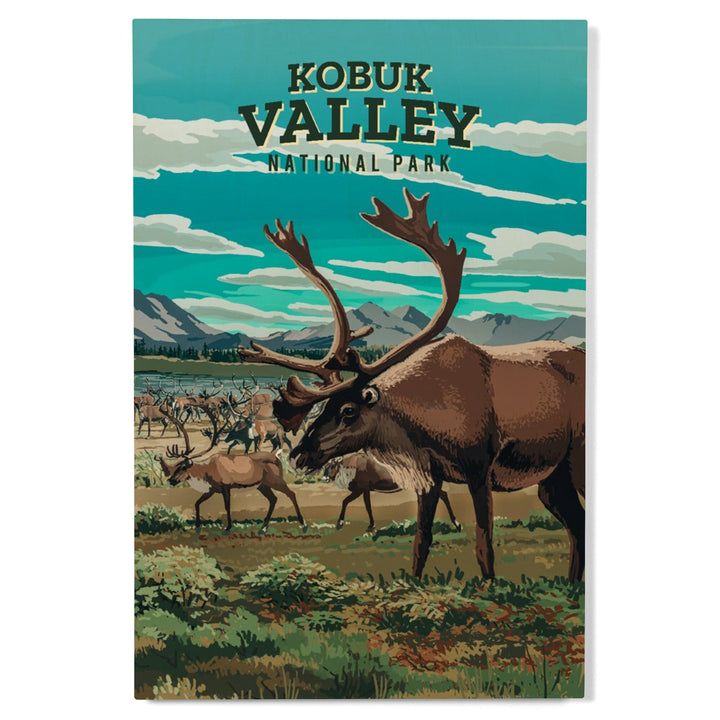 Kobuk Valley National Park, Alaska, Painterly National Park Series, Wood Signs and Postcards - Lantern Press