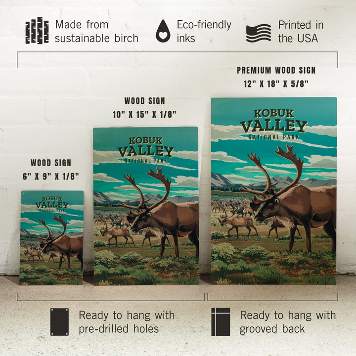 Kobuk Valley National Park, Alaska, Painterly National Park Series, Wood Signs and Postcards - Lantern Press