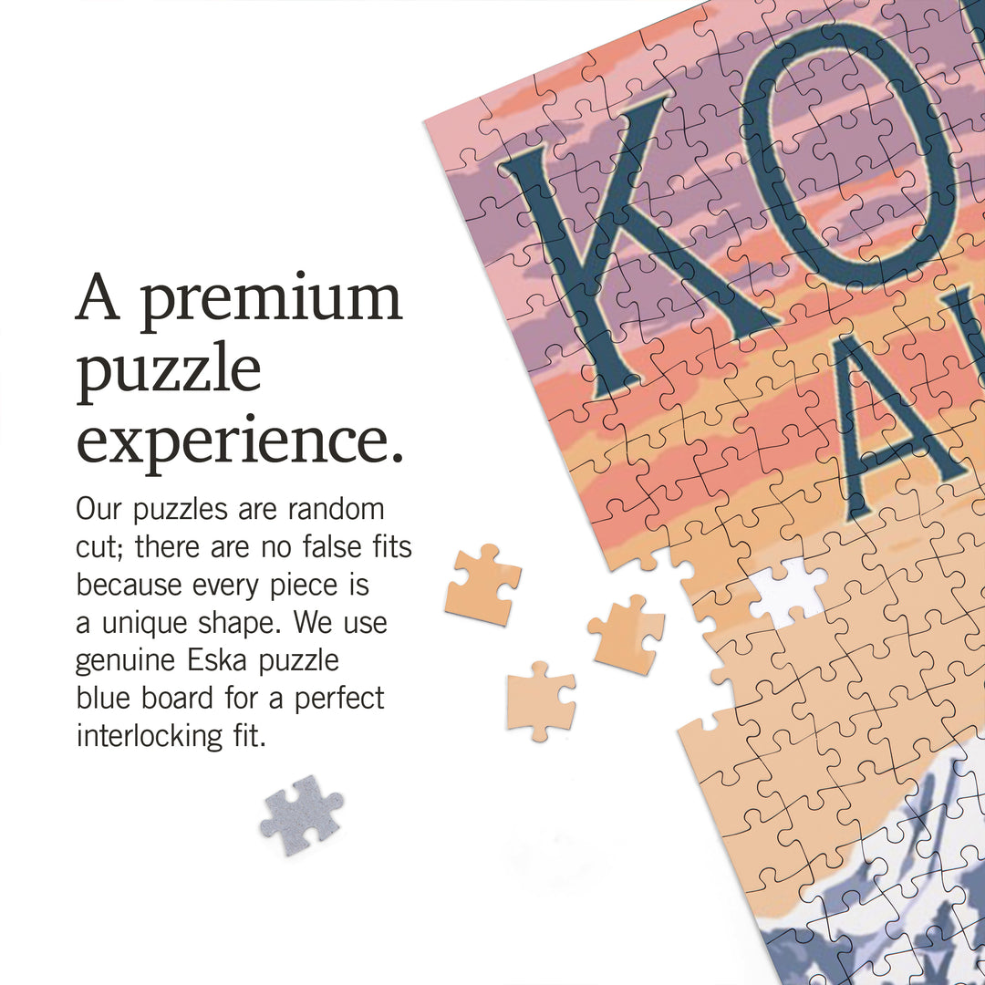Kodiak, Alaska, Bears and Spring Flowers, Jigsaw Puzzle Puzzle Lantern Press 