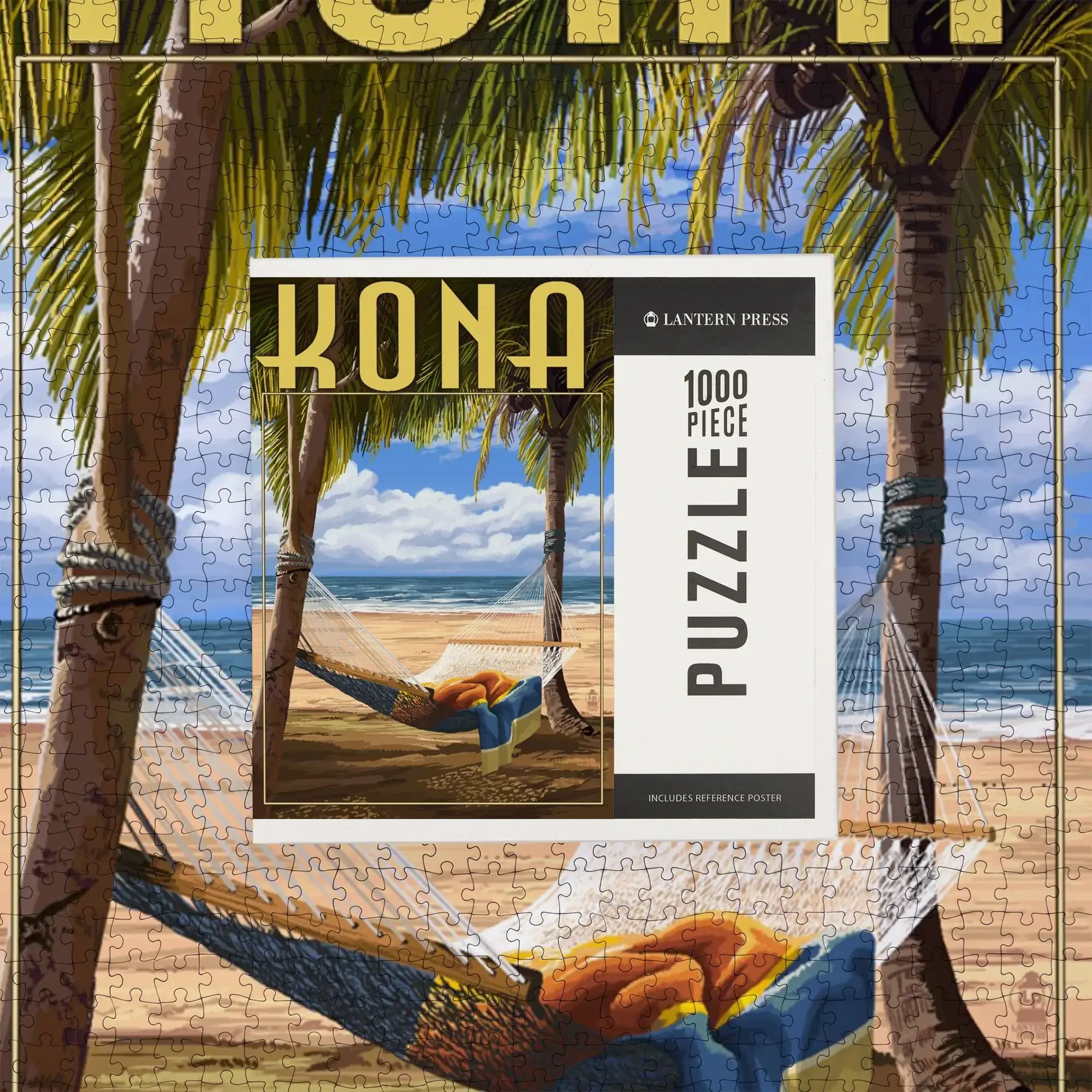 Kona, Hawaii, Hammock and Palms, 1000 piece jigsaw puzzle