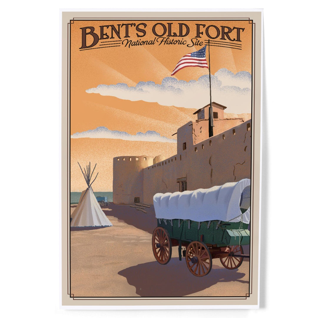 La Junta, Colorado, Bents Old Fort National Historic Site, Litho, Art & Giclee Prints Art Lantern Press 