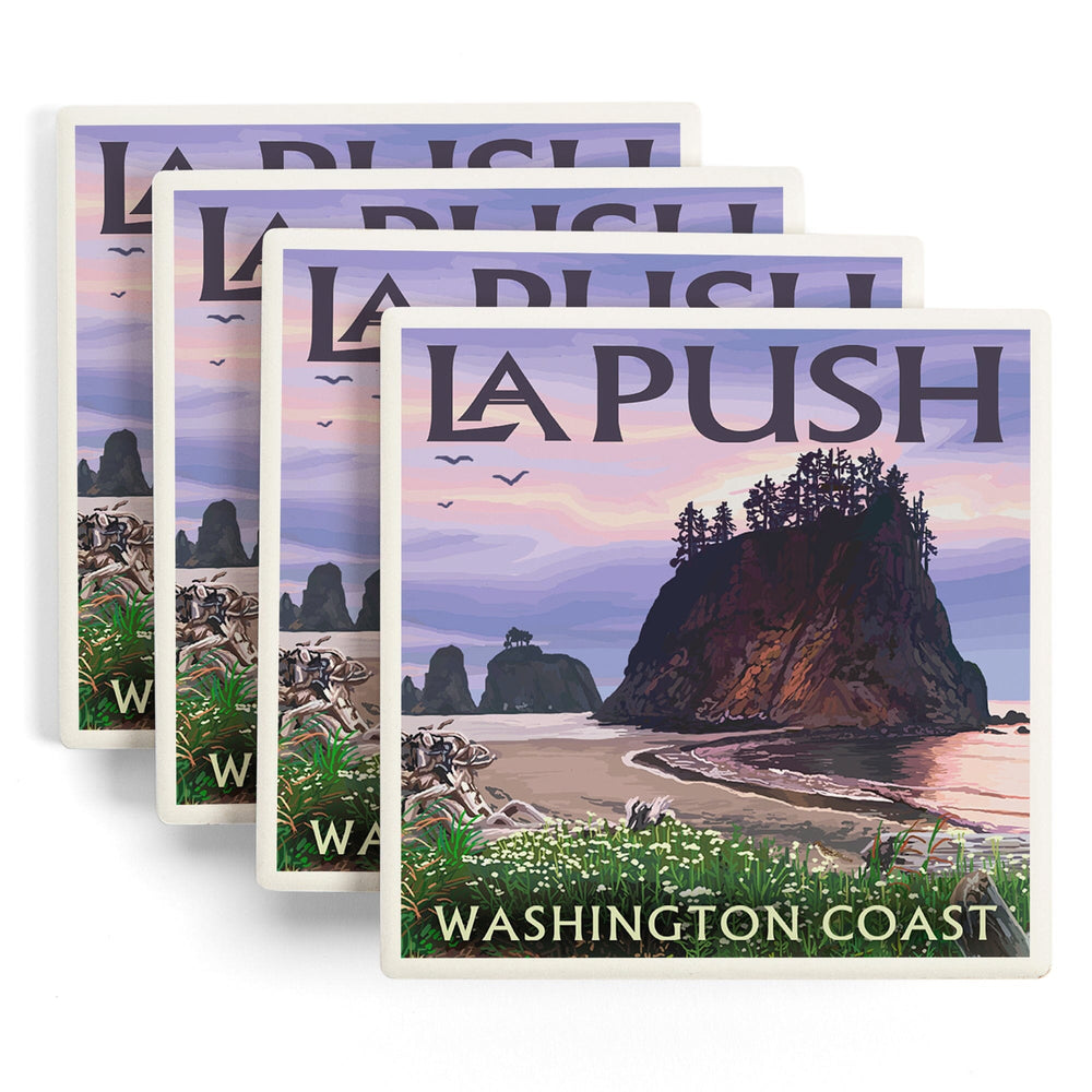 La Push, Washington, Coast, Coasters Coasters Lantern Press 