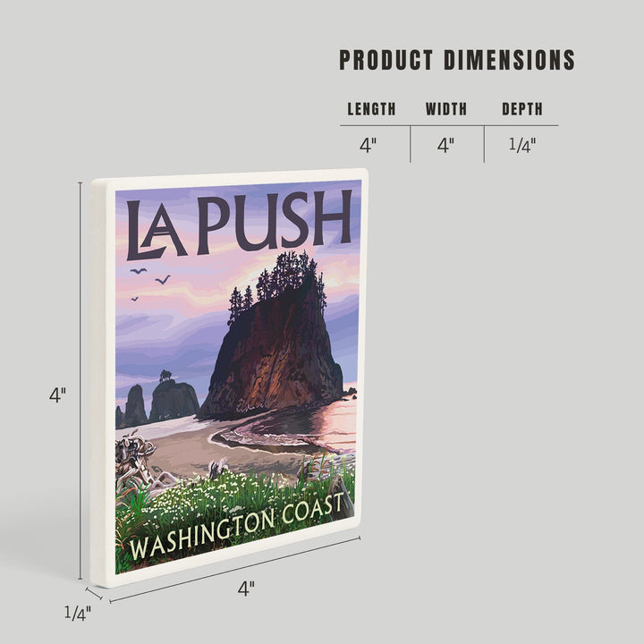 La Push, Washington, Coast, Coasters Coasters Lantern Press 