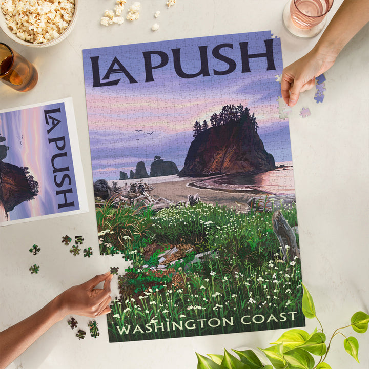 La Push, Washington, Coast, Jigsaw Puzzle Puzzle Lantern Press 