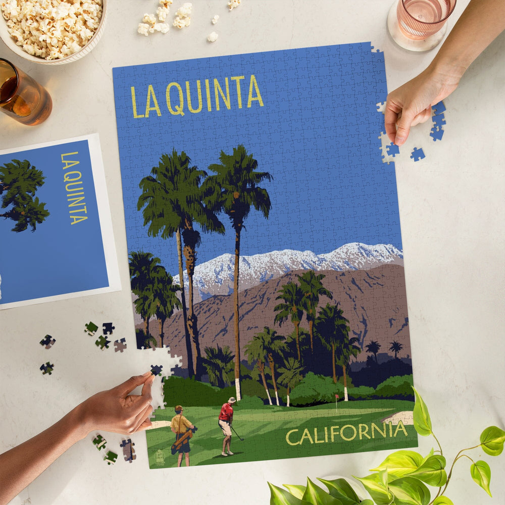 La Quinta, California, Golfing Scene, Jigsaw Puzzle Puzzle Lantern Press 