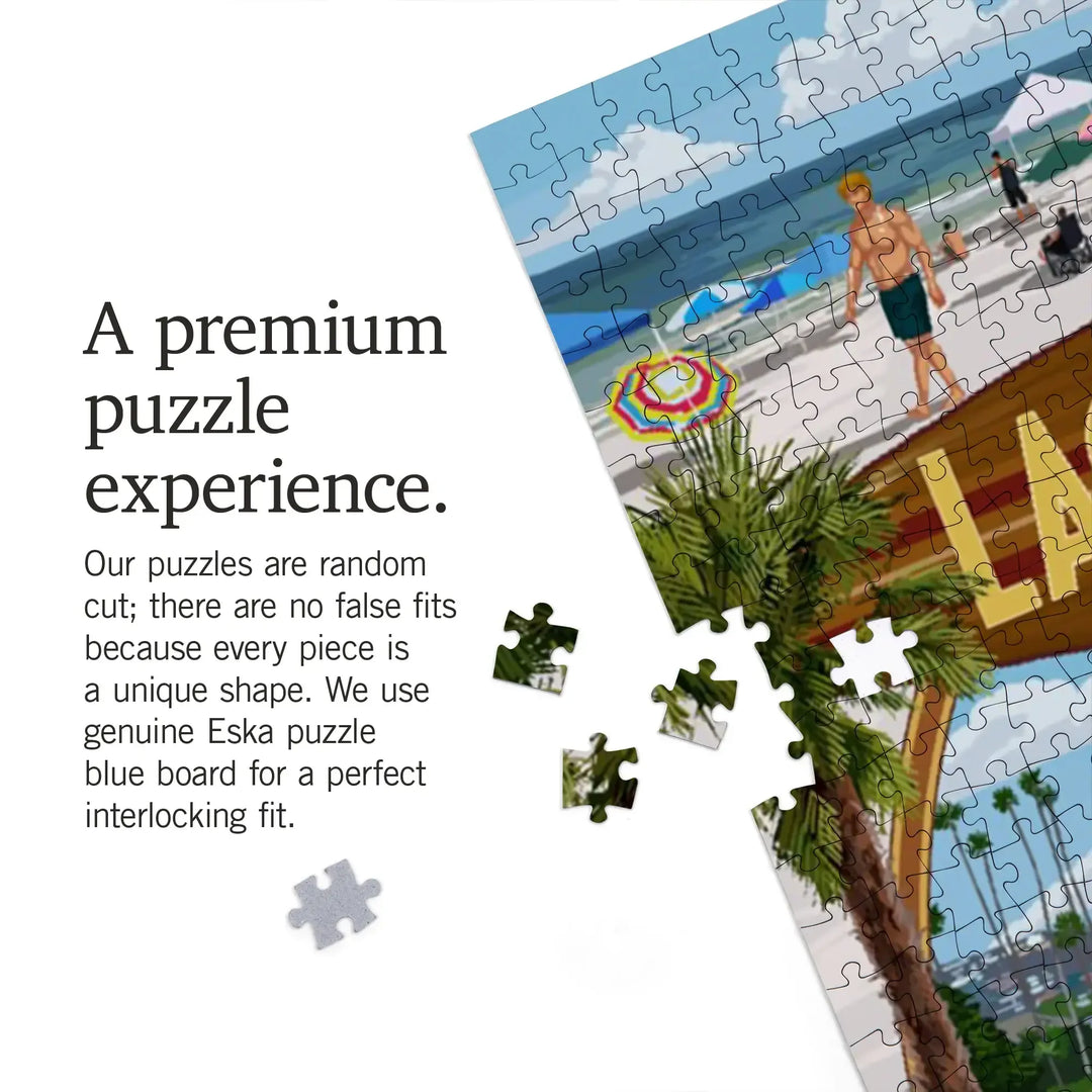 Laguna Beach, California, Montage Scenes, Jigsaw Puzzle Puzzle Lantern Press 