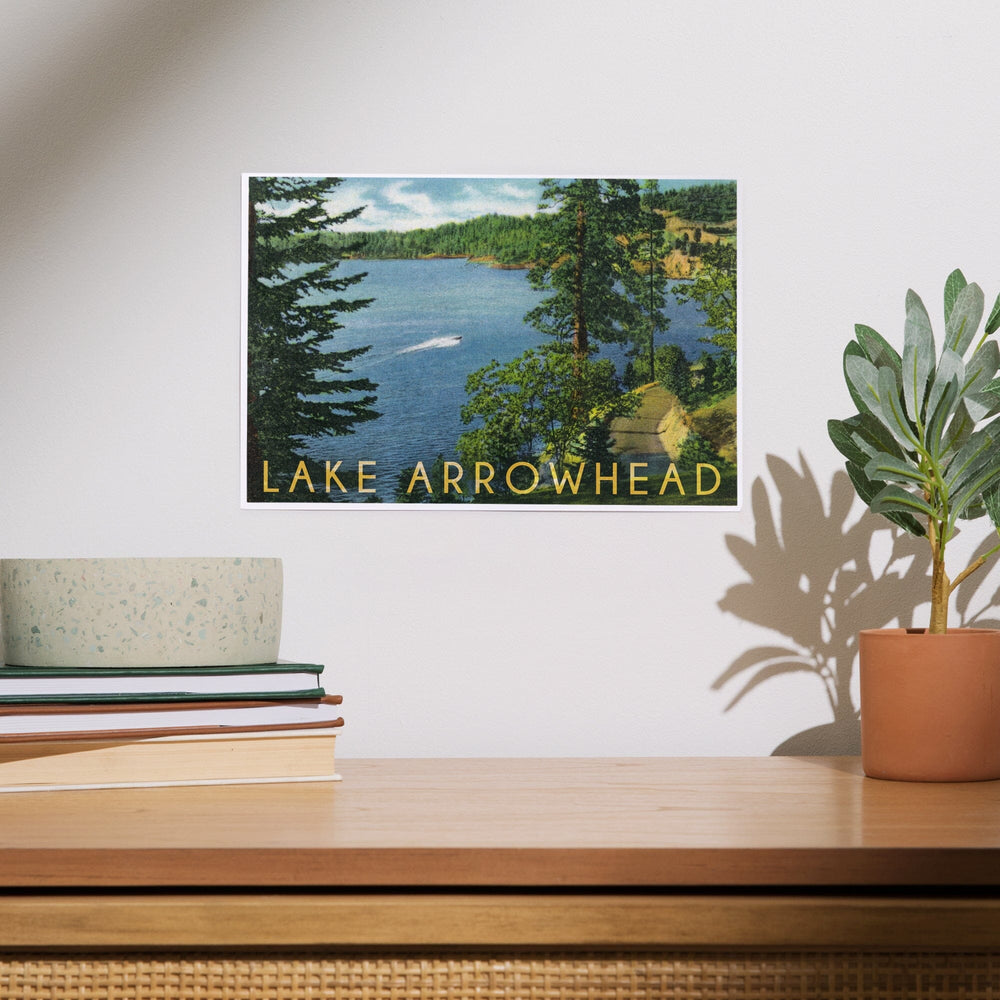 Lake Arrowhead, California, View towards the North Shore, Art & Giclee Prints Art Lantern Press 