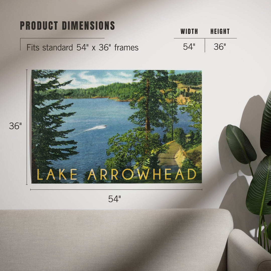 Lake Arrowhead, California, View towards the North Shore, Art & Giclee Prints Art Lantern Press 