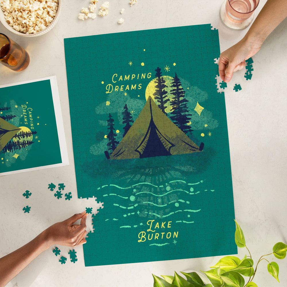 Lake Burton, Georgia, Lake Life Series, Camping Dreams, Jigsaw Puzzle Puzzle Lantern Press 