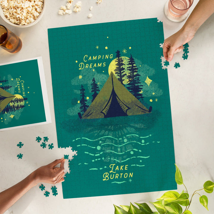 Lake Burton, Georgia, Lake Life Series, Camping Dreams, Jigsaw Puzzle Puzzle Lantern Press 