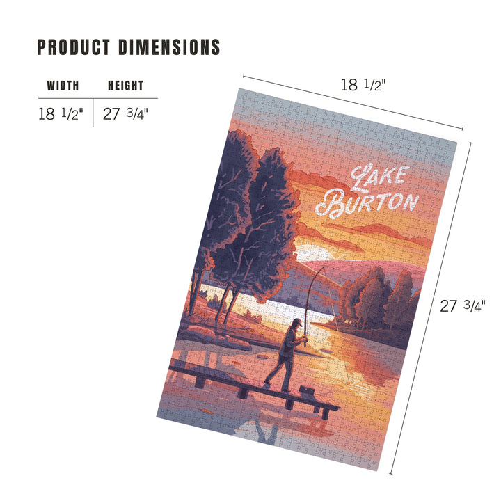 Lake Burton, Georgia, This is Living, Fishing with Hills, Jigsaw Puzzle Puzzle Lantern Press 