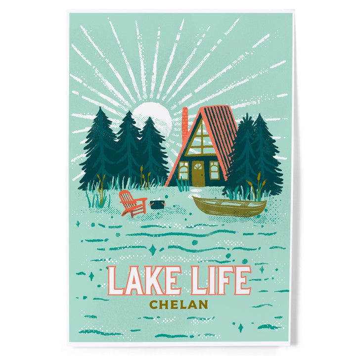 Lake Chelan, Washington, Lake Life Series, Lake Life, Art & Giclee Prints Art Lantern Press 