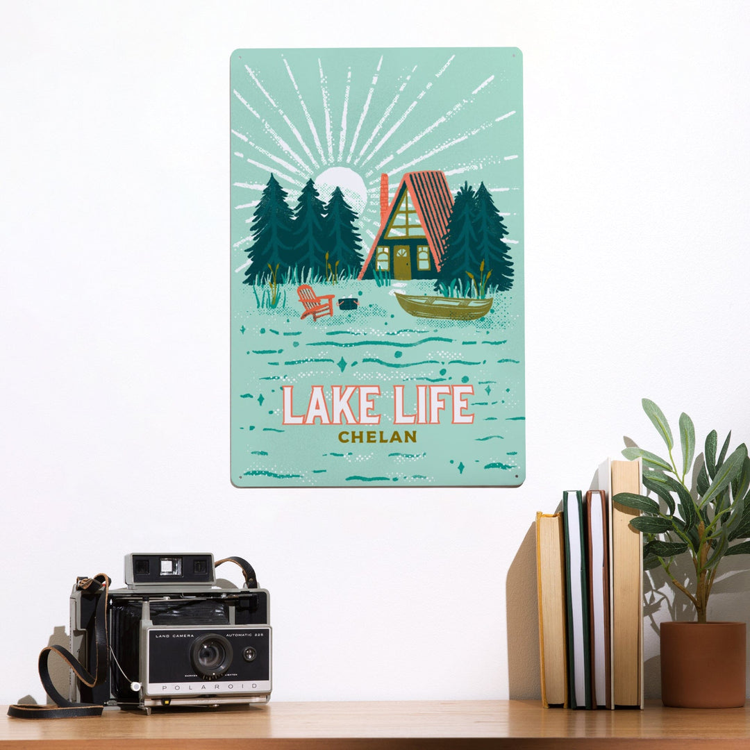 Lake Chelan, Washington, Lake Life Series, Lake Life, Metal Signs Metal Lantern Press 