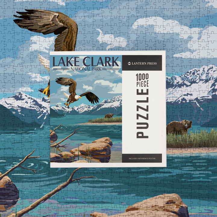 Lake Clark National Park, Alaska, Lake View, Jigsaw Puzzle Puzzle Lantern Press 