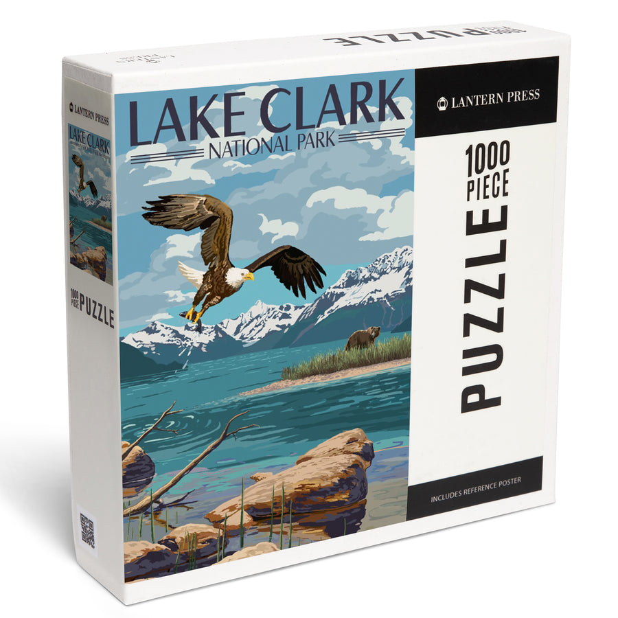 Lake Clark National Park, Alaska, Lake View, Jigsaw Puzzle Puzzle Lantern Press 