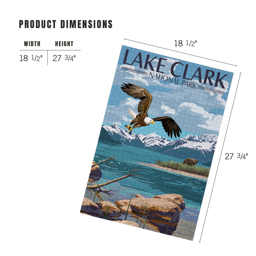 Lake Clark National Park, Alaska, Lake View, Jigsaw Puzzle Puzzle Lantern Press 