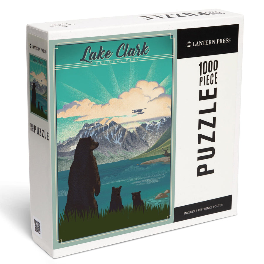 Lake Clark National Park, Alaska, Lithograph, Jigsaw Puzzle Puzzle Lantern Press 