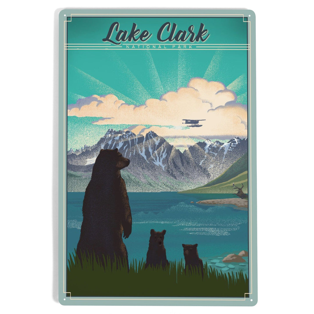 Lake Clark National Park, Alaska, Lithograph, Metal Signs Metal Lantern Press 