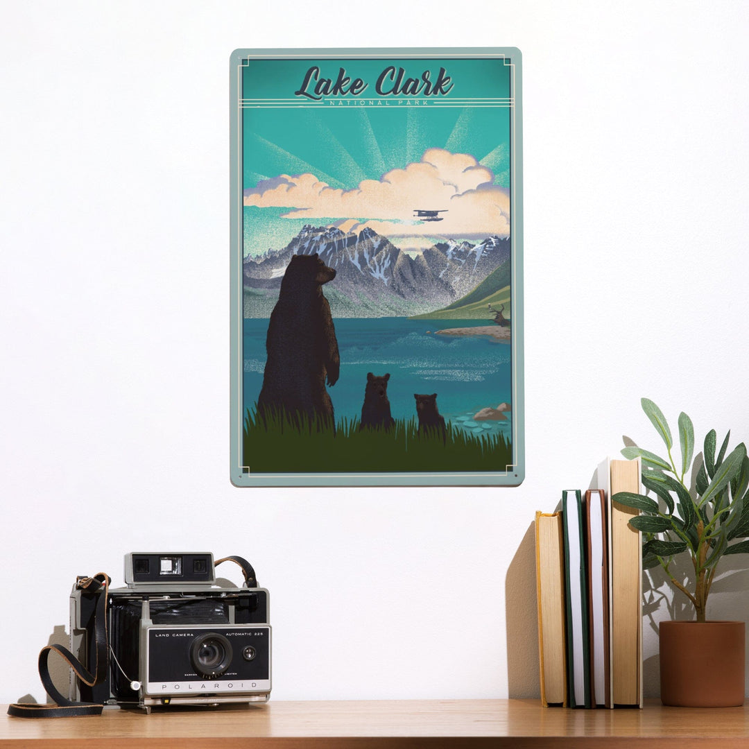 Lake Clark National Park, Alaska, Lithograph, Metal Signs Metal Lantern Press 