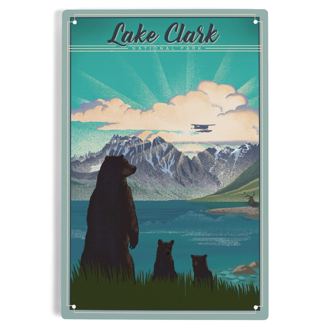 Lake Clark National Park, Alaska, Lithograph, Metal Signs Metal Lantern Press 