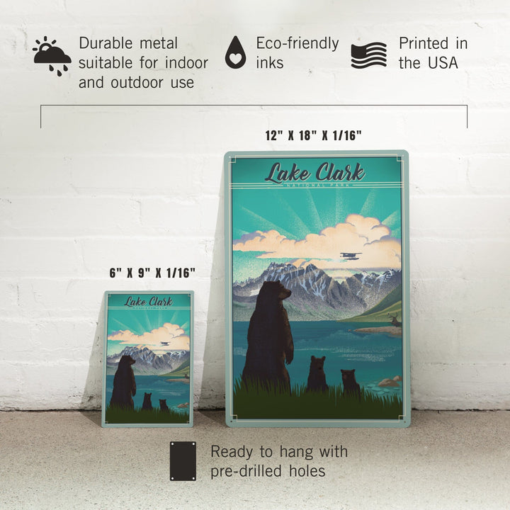 Lake Clark National Park, Alaska, Lithograph, Metal Signs Metal Lantern Press 