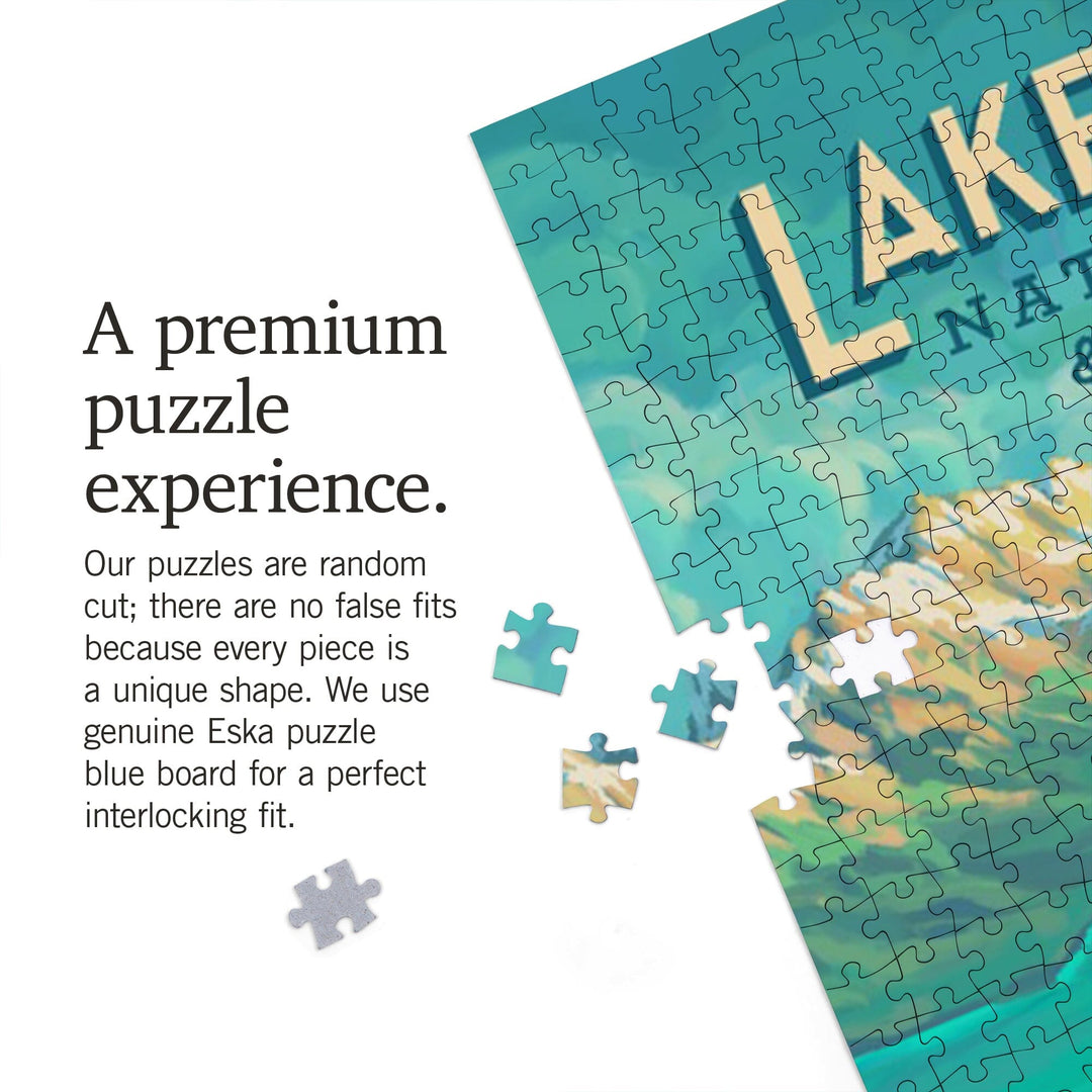 Lake Clark National Park and Preserve, Alaska, Oil Painting, Jigsaw Puzzle Puzzle Lantern Press 