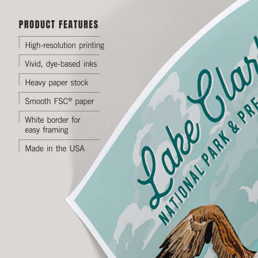 Lake Clark National Park and Preserve, Alaska, Painterly National Park Series, Art & Giclee Prints Art Lantern Press 