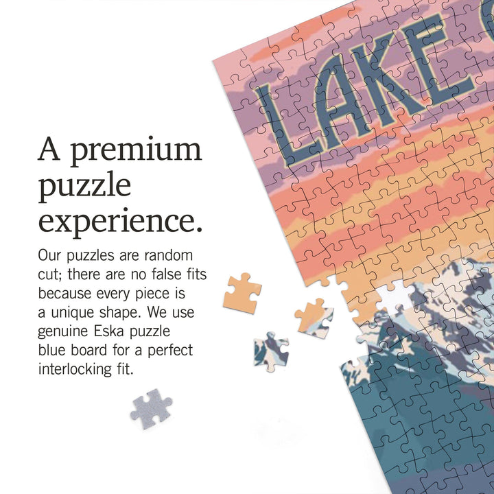 Lake Cushman, Washington, Bear and Spring Flowers, Jigsaw Puzzle Puzzle Lantern Press 