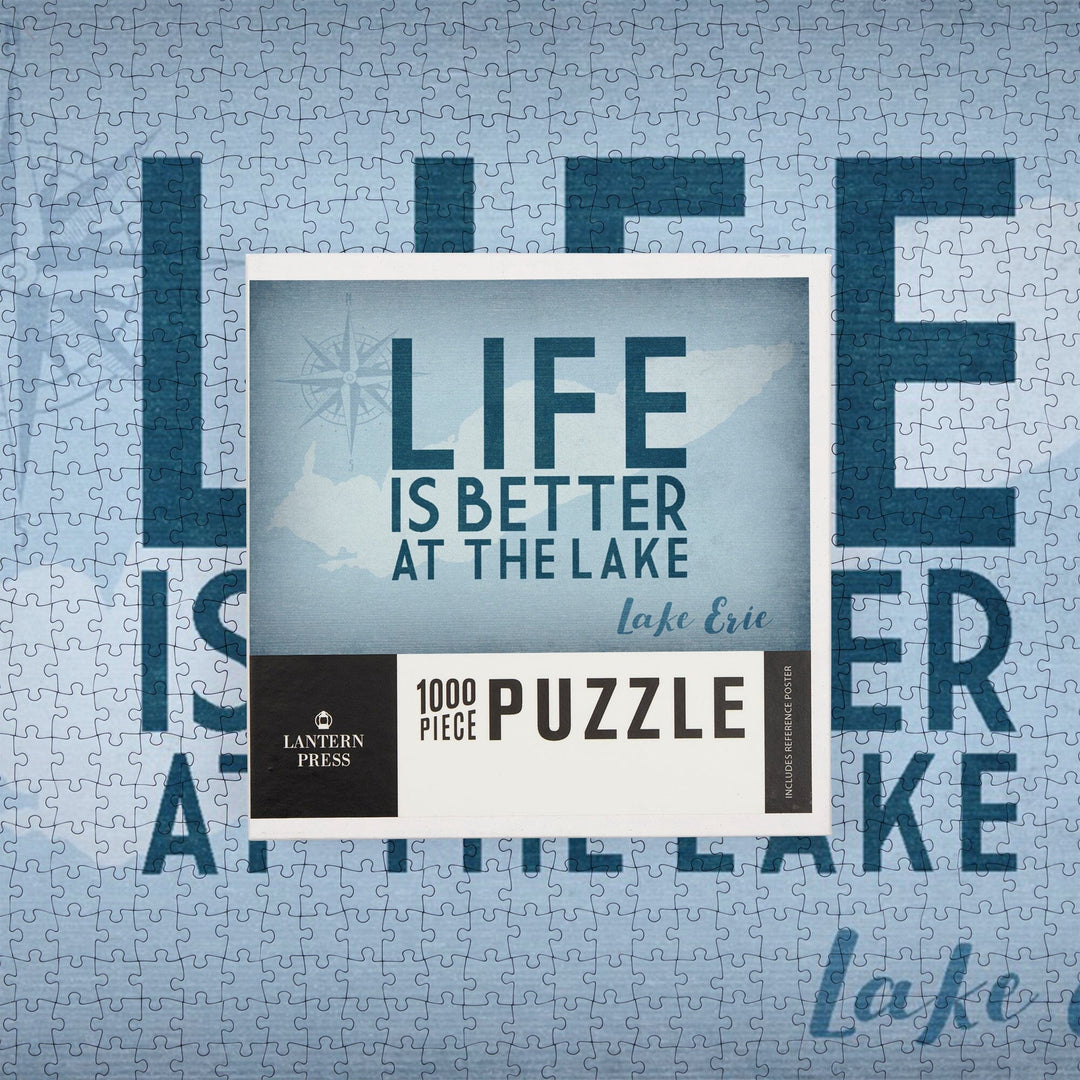 Lake Erie, United States, Lake Essentials, Life is Better at the Lake, Jigsaw Puzzle Puzzle Lantern Press 