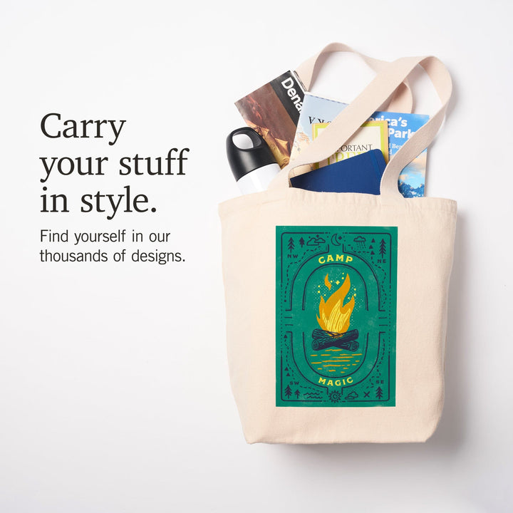 Lake Life Series, Camp Magic, Tote Bag Totes Lantern Press 
