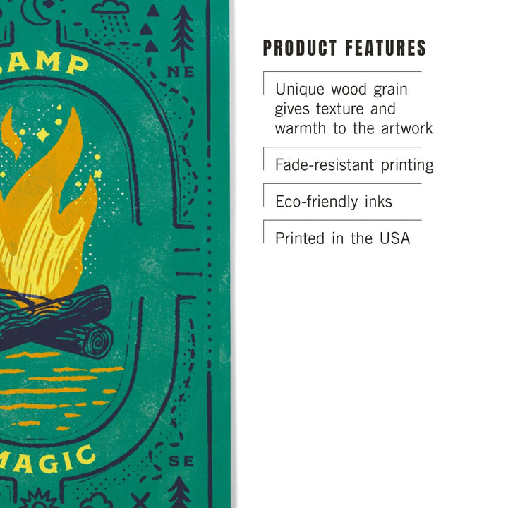 Lake Life Series, Camp Magic, Wood Signs and Postcards - Lantern Press