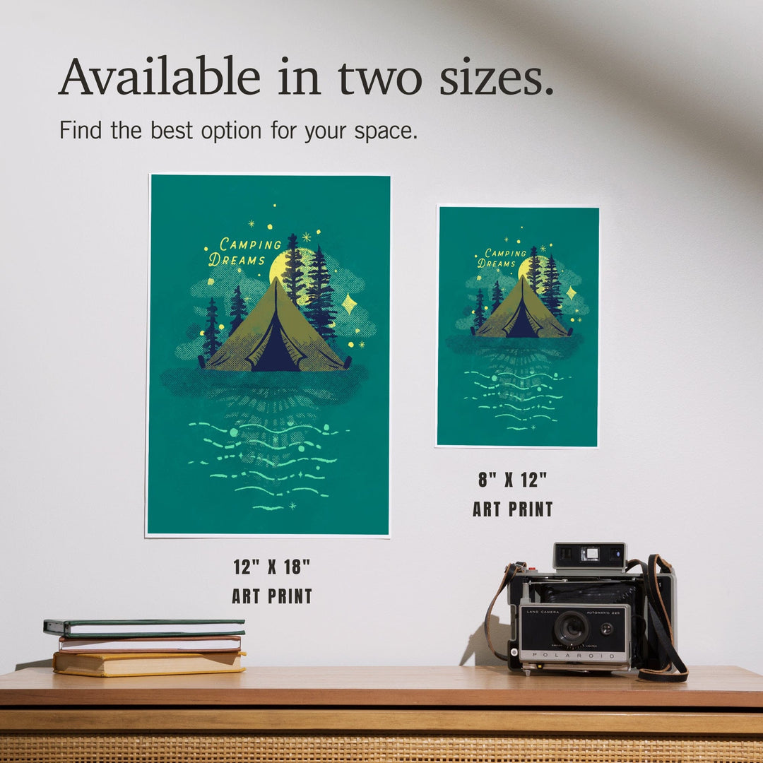 Lake Life Series, Camping Dreams, Art & Giclee Prints - Lantern Press