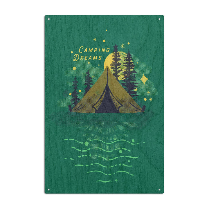 Lake Life Series, Camping Dreams, Wood Signs and Postcards - Lantern Press