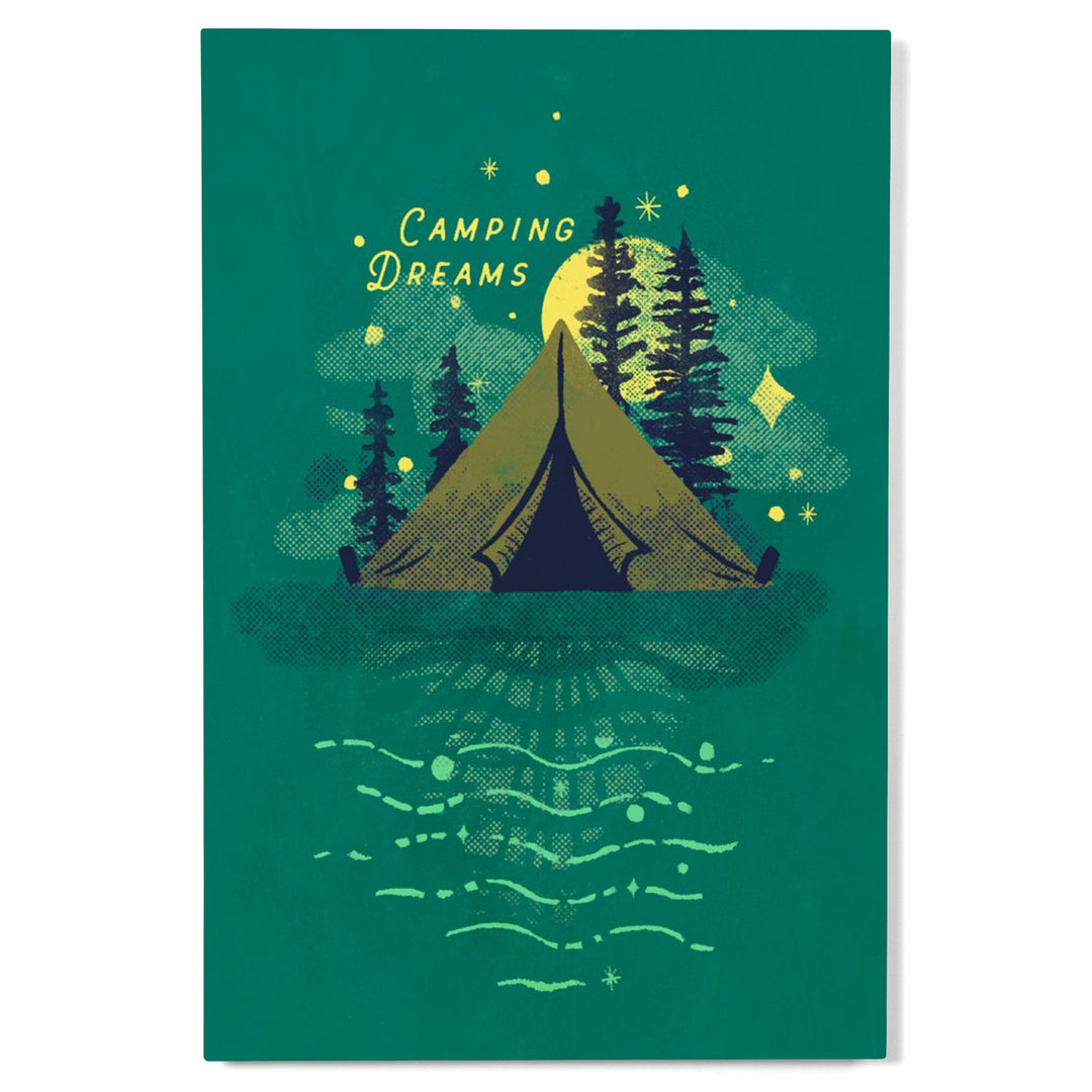 Lake Life Series, Camping Dreams, Wood Signs and Postcards - Lantern Press