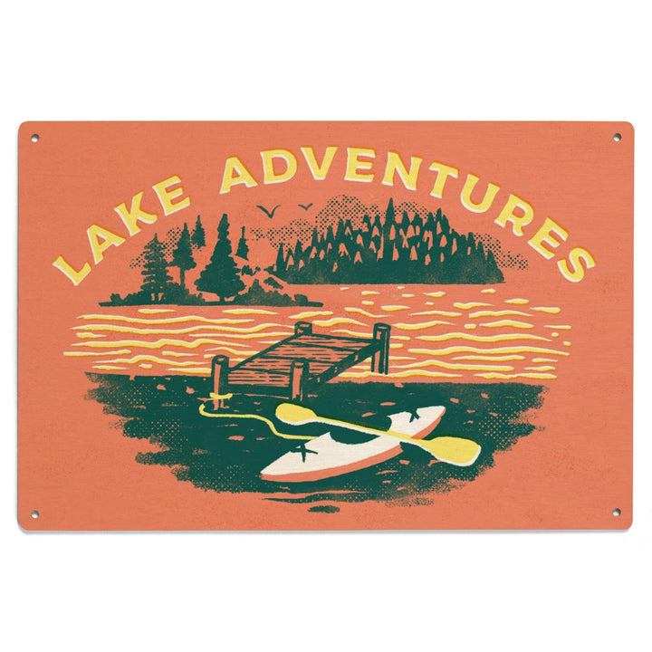 Lake Life Series, Dock, Wood Signs and Postcards - Lantern Press