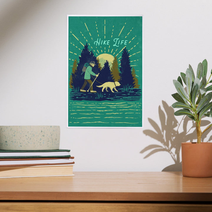 Lake Life Series, Hike Life, Art & Giclee Prints - Lantern Press