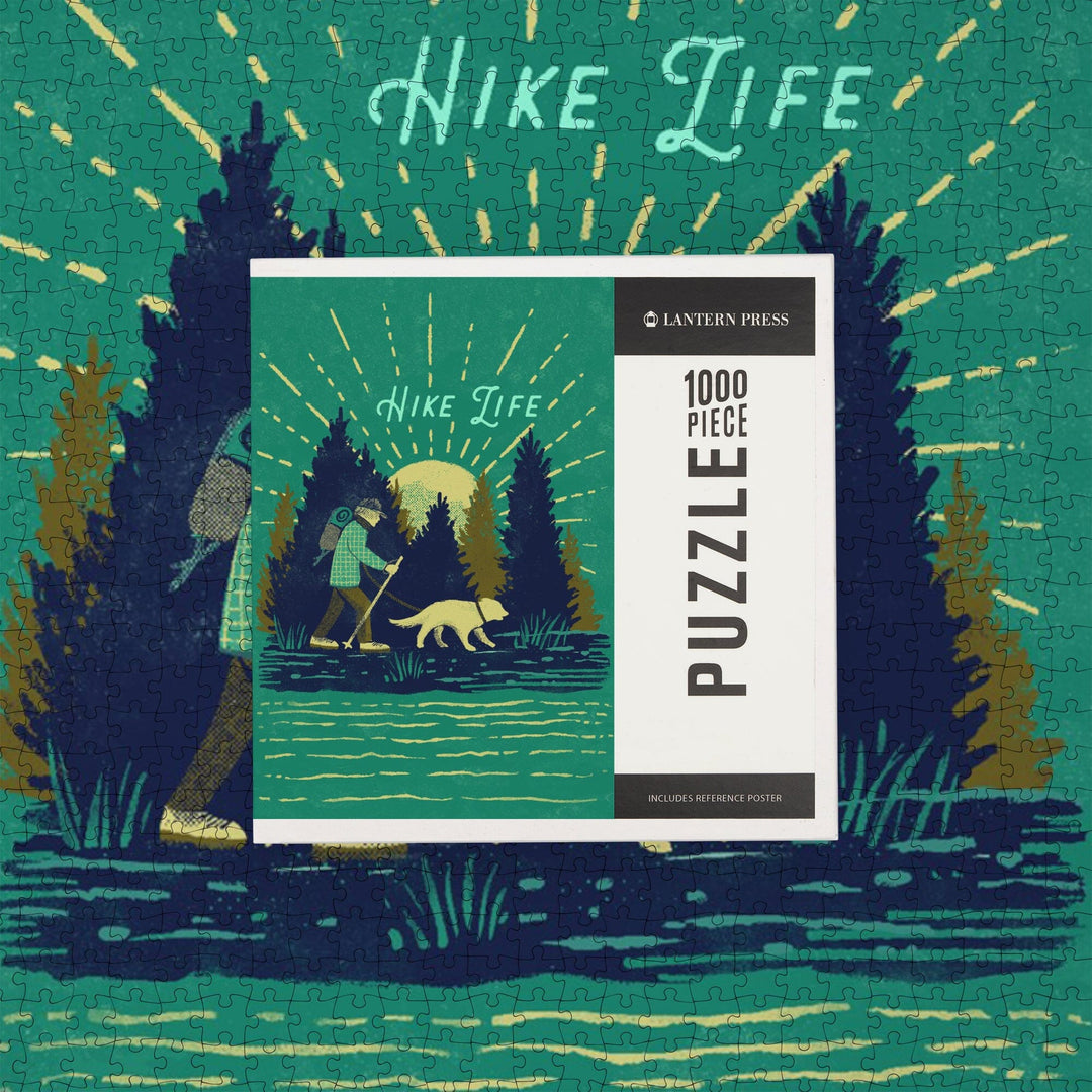 Lake Life Series, Hike Life, Jigsaw Puzzle Puzzle Lantern Press 