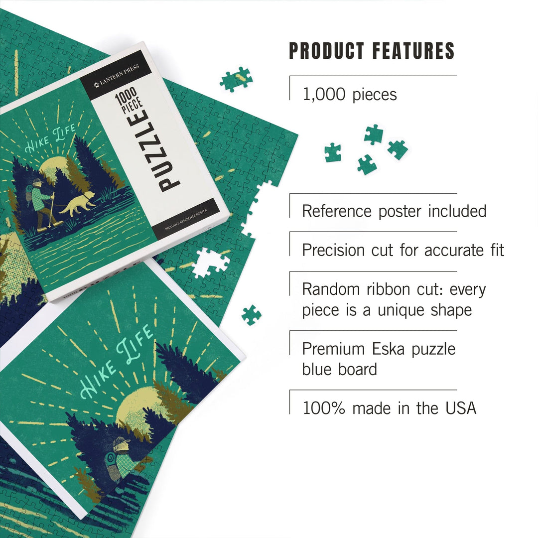 Lake Life Series, Hike Life, Jigsaw Puzzle Puzzle Lantern Press 