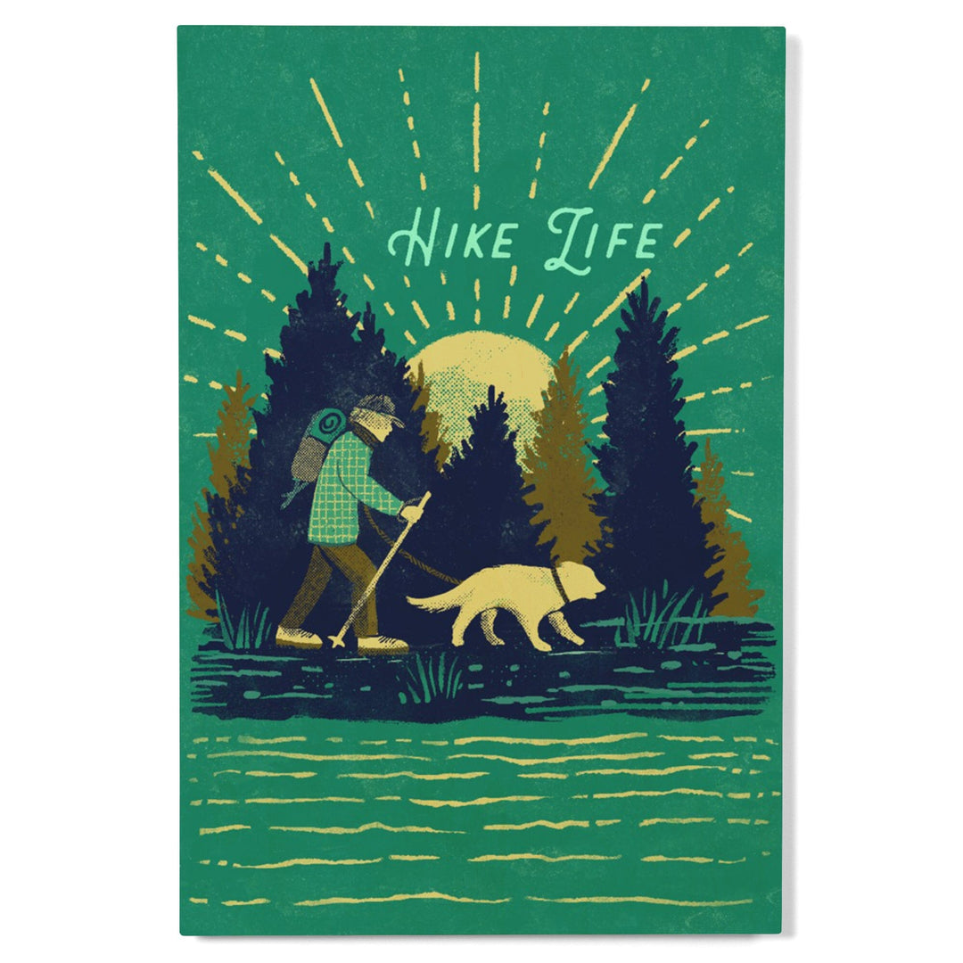 Lake Life Series, Hike Life, Wood Signs and Postcards - Lantern Press